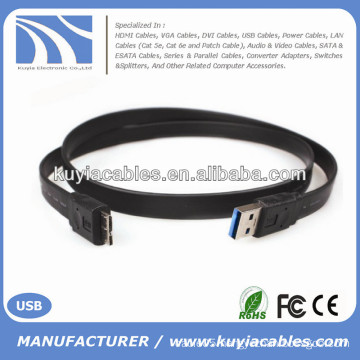 High Speed Flat USB 3.0 Male to Micro Cable 0.35m 0.5m 1m 1.5m 2m Made in China